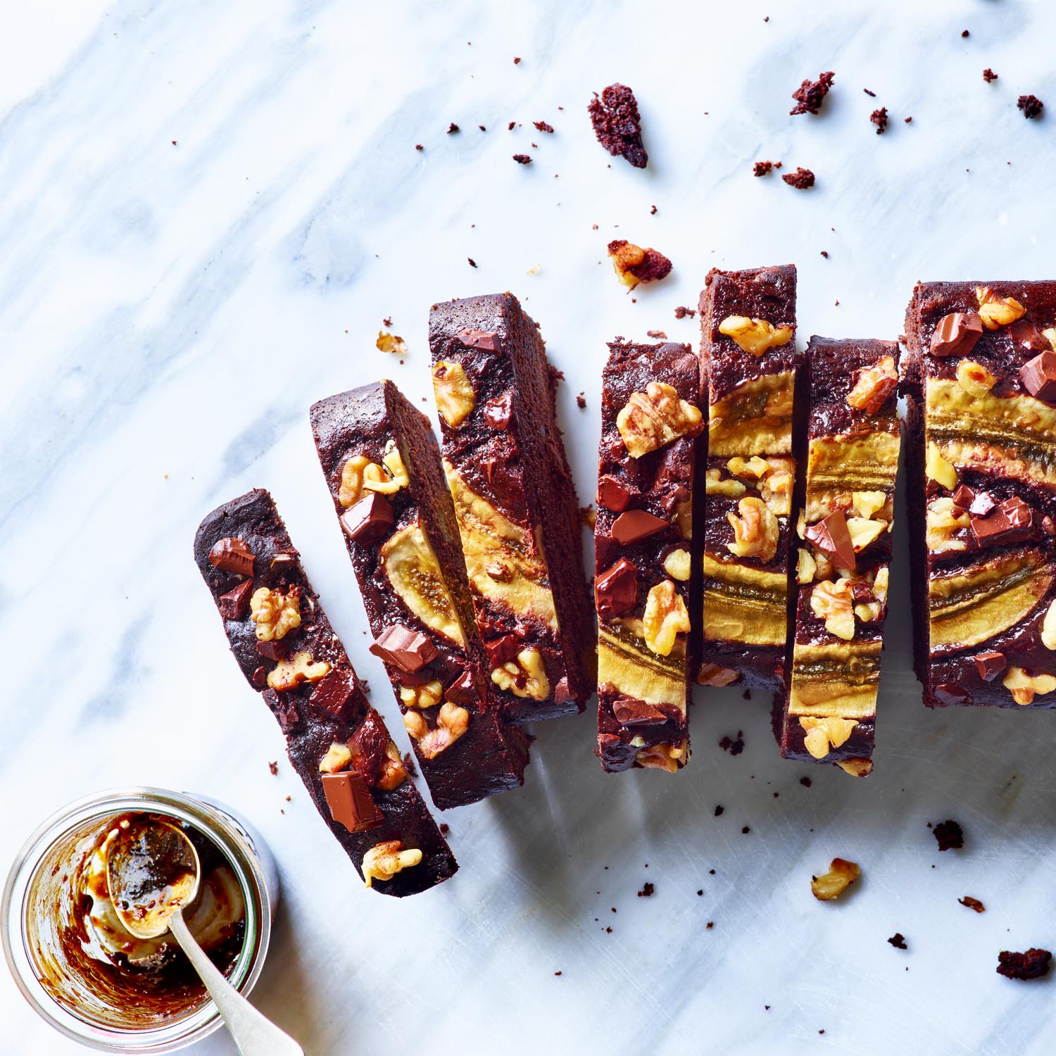 Bittersweet Chocolate Loaf Cake with Walnuts and Banana 1