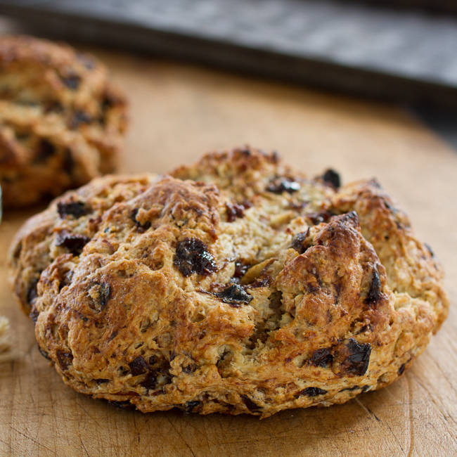 Irish Soda Bread is even better when you mix in Tea-Soaked Prunes for a sweet, complex flavor