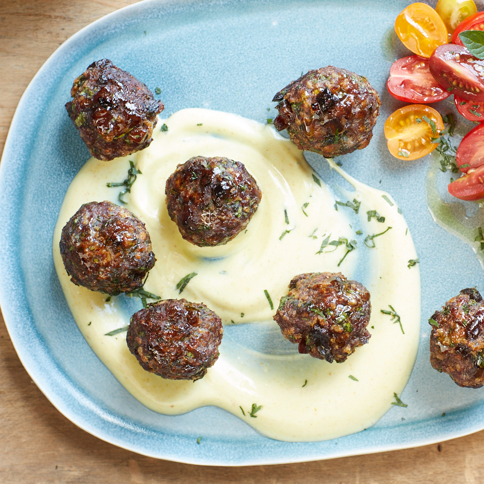 Spiced Lamb Meatballs with Yogurt Sauce