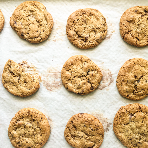 Using prune puree in place of butter allows you to make butter-free chocolate chip cookies that are chewy, and packed with flavor.