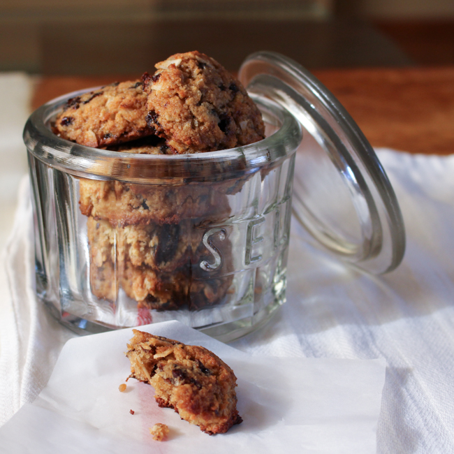 These gluten-free cookies made with coconut, almond meal, and prunes are pleasantly chewy and sweet without being too sweet.