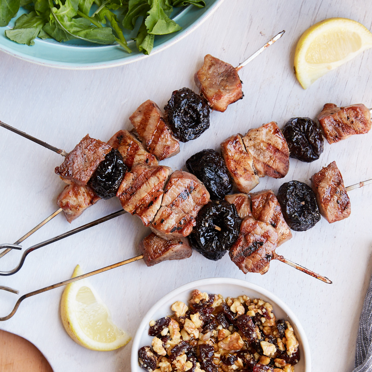 Pork Spiedini with Walnut and Cherry Chutney