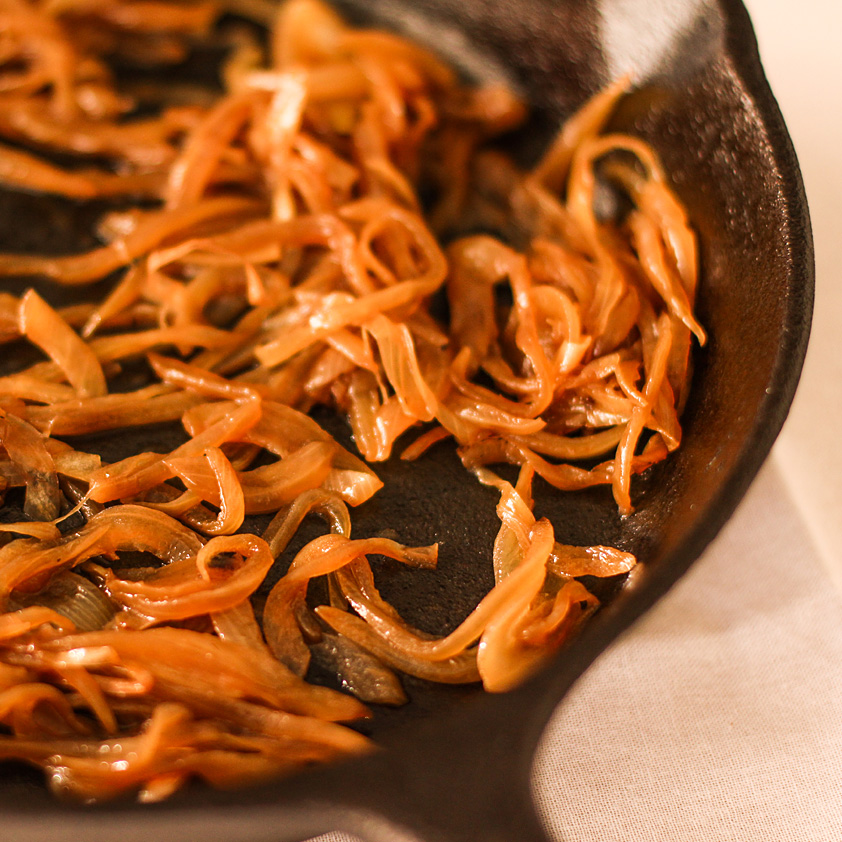 <p>Traditionally, caramelized onions need to cook slowly to achieve the deep sweetness they are known for. Adding a little Prune Juice Concentrate to the pan speeds up the process, cutting the cooking time in half.</p>
