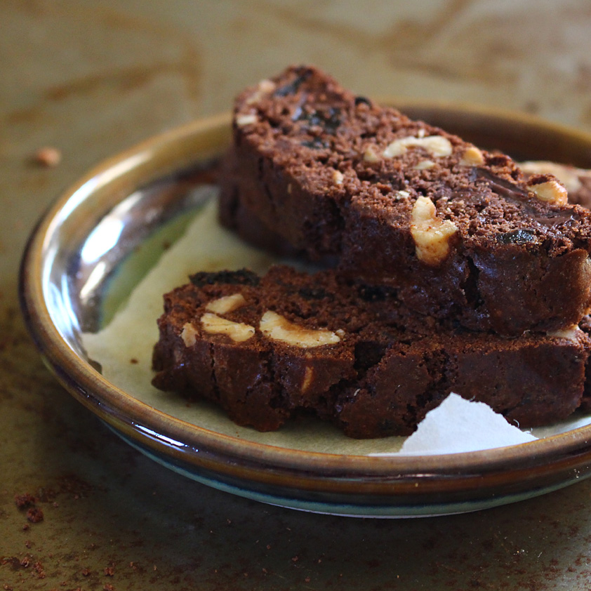 Diced prunes and espresso powder add richness to this nutty, wholesom biscotti, which is perfect for afternoon coffee or snacks.