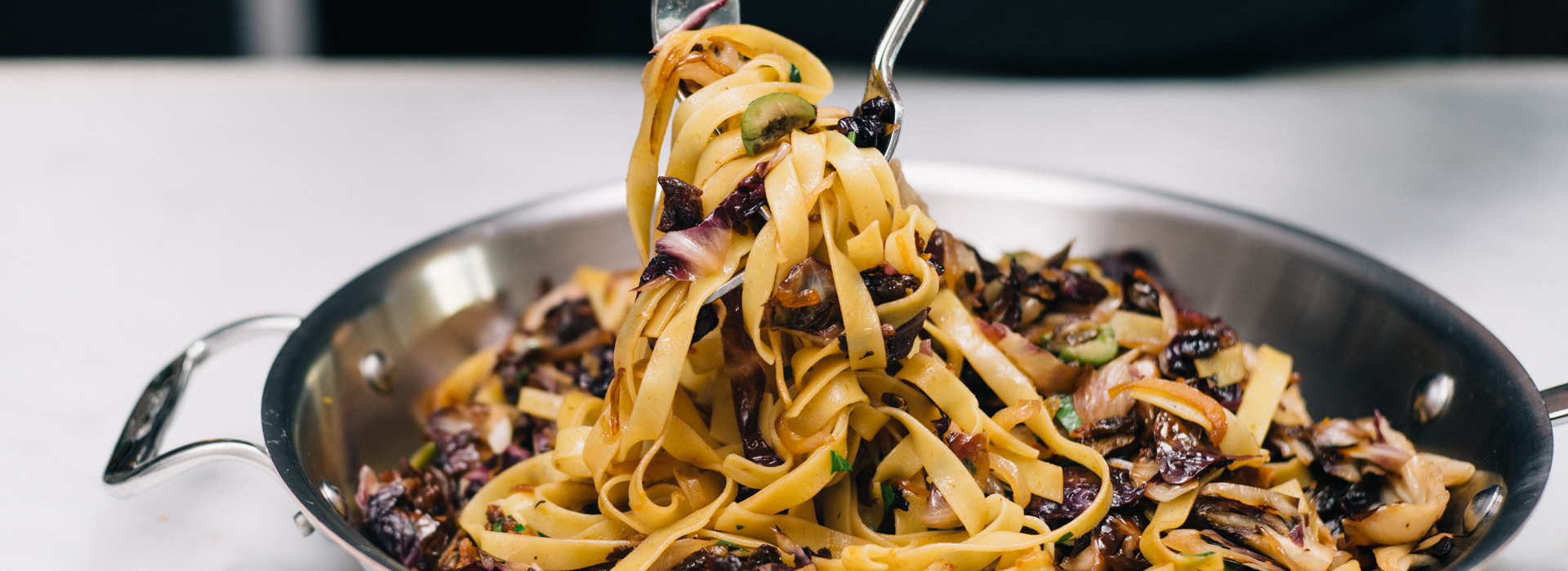 <p>Prune Juice Concentrate adds a rich, sweet note to a simple pan sauce made with bacon and orange zest that inspired this winter-ready pasta. The same recipe pairs well with the nutty flavors of whole-wheat pasta, too.</p>

